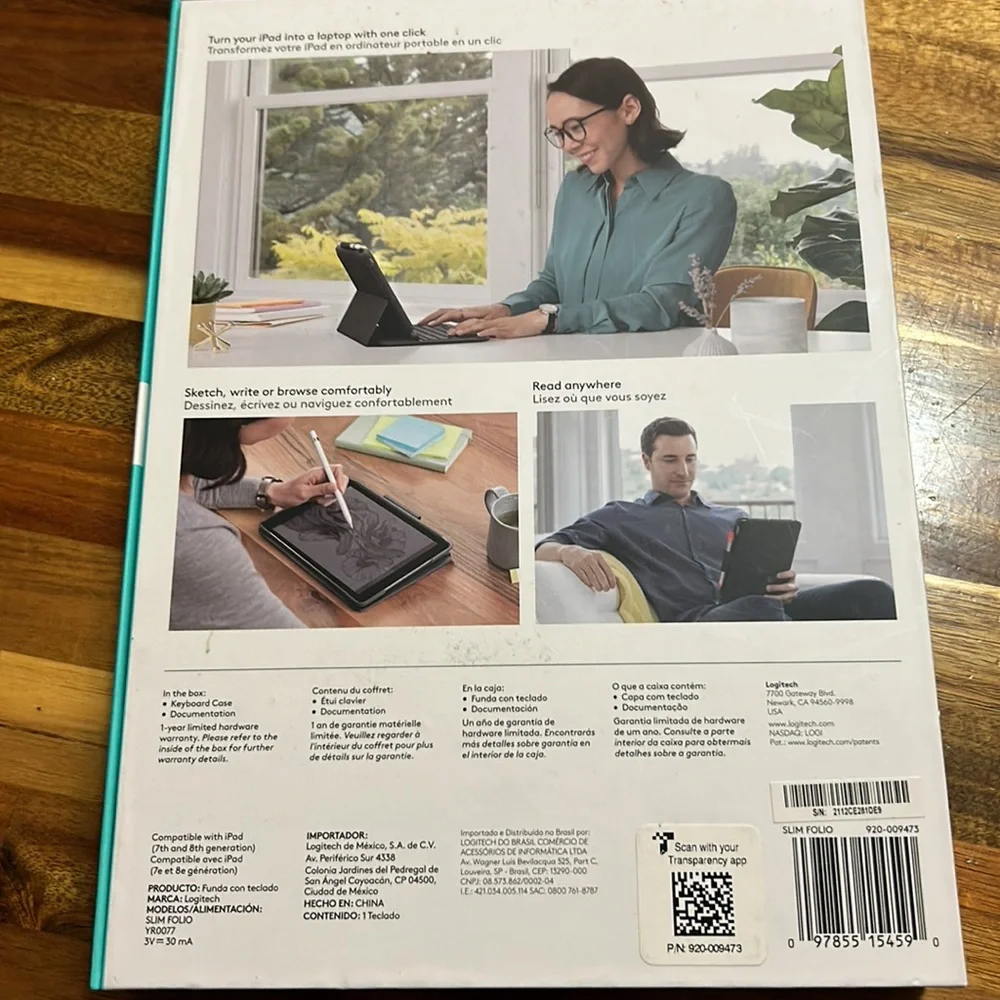 Logitech iPad (7th & 8th generation) case with integrated Bluetooth Keyboard